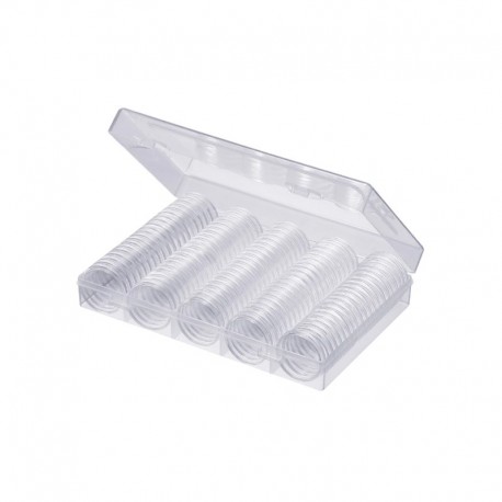 Estuche plástico para guardar monedas 100 Und